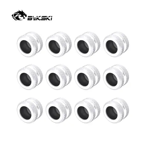 Bykski 12pcs/Lot Hard Pipe Fittings — OD12/14/16mm PETG/Acrylic Hand Compression G1/4"