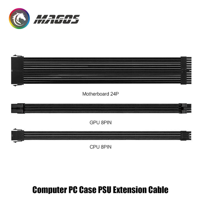 PSU Sleeved Extension Cable Kit with combs