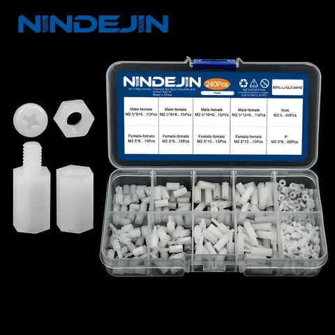 NINDEJIN Nylon Hex Standoff Assortment Kit (912pcs)