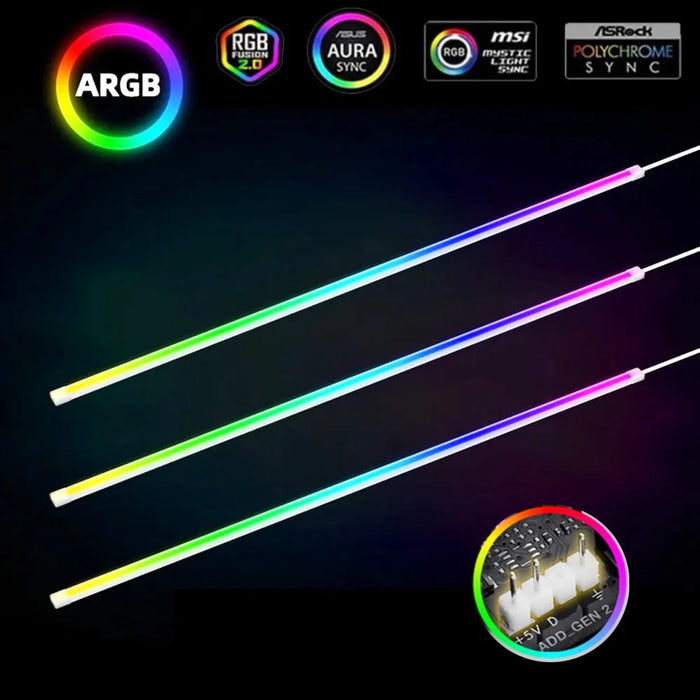 Soft Neon ARGB LED Strip, WS2812B, PC Case