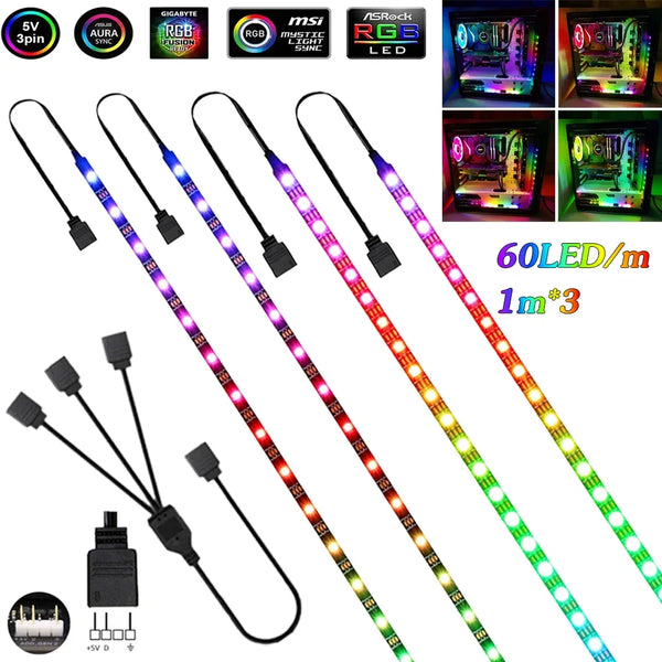5V ARGB 3-Pin Magnetic LED Strip, WS2812B